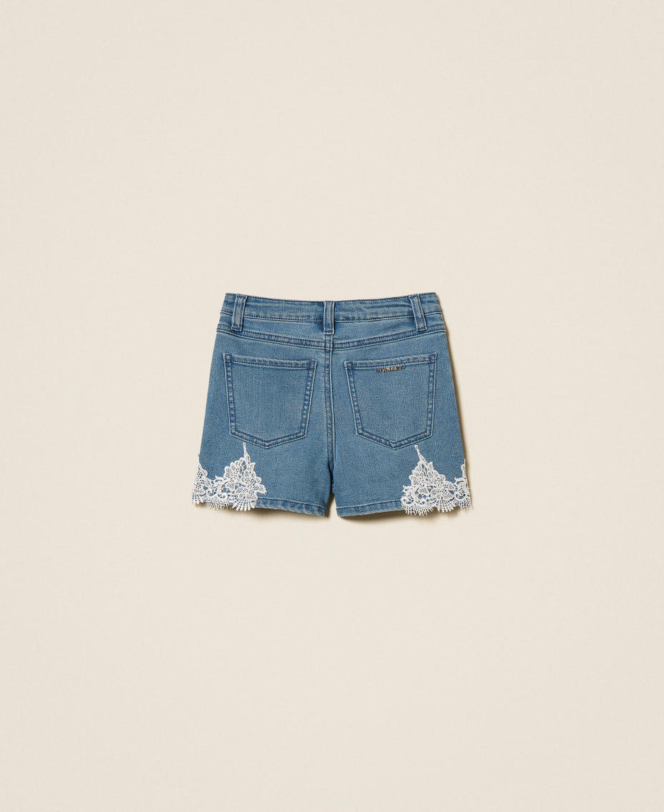 Baby-Jeansshorts mit Spitze Medium Blue Denim M&auml;dchen 261GB2032_03451_S1