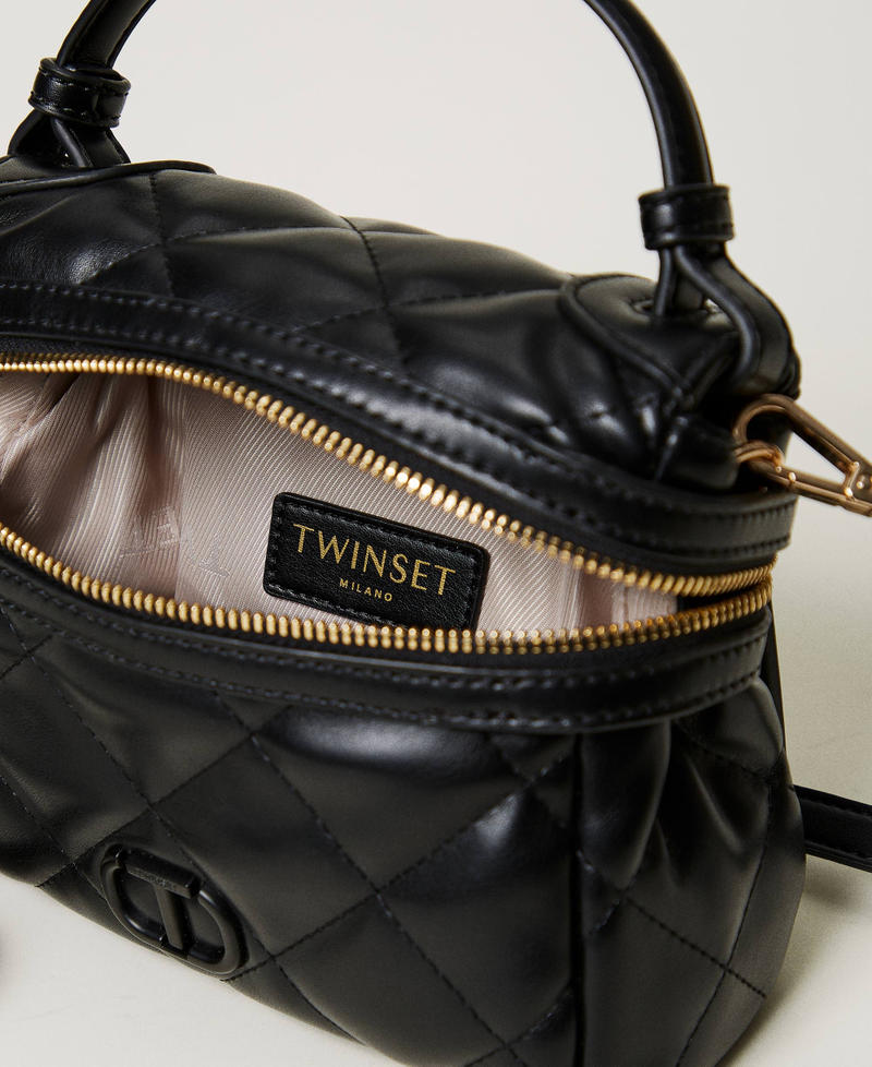 Borsa top handle ‘Cécile’ piccola trapuntata Nero Donna 242TD8151_00006_04