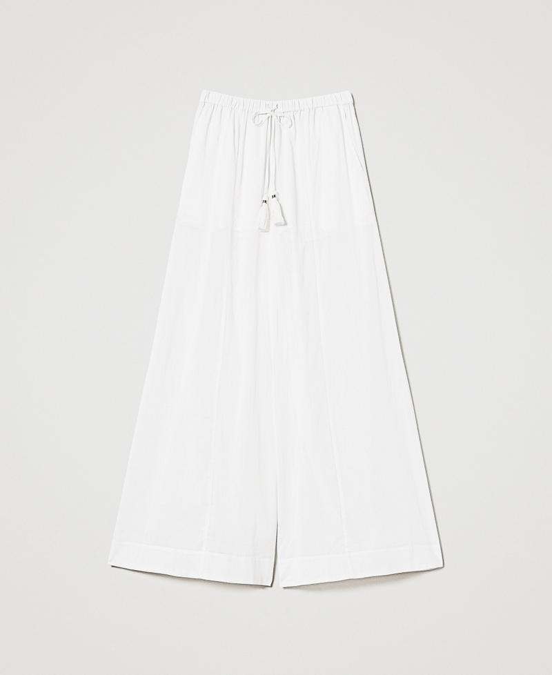 Muslin palazzo trousers Sugar White Woman 251LM2PCC_00632_S0