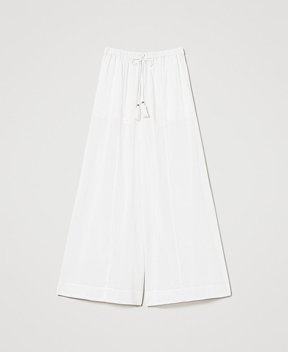 Muslin palazzo trousers Sugar White Woman 251LM2PCC_00632_S0