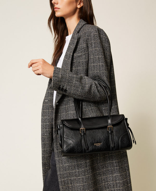 Borsa bauletto con fibbie