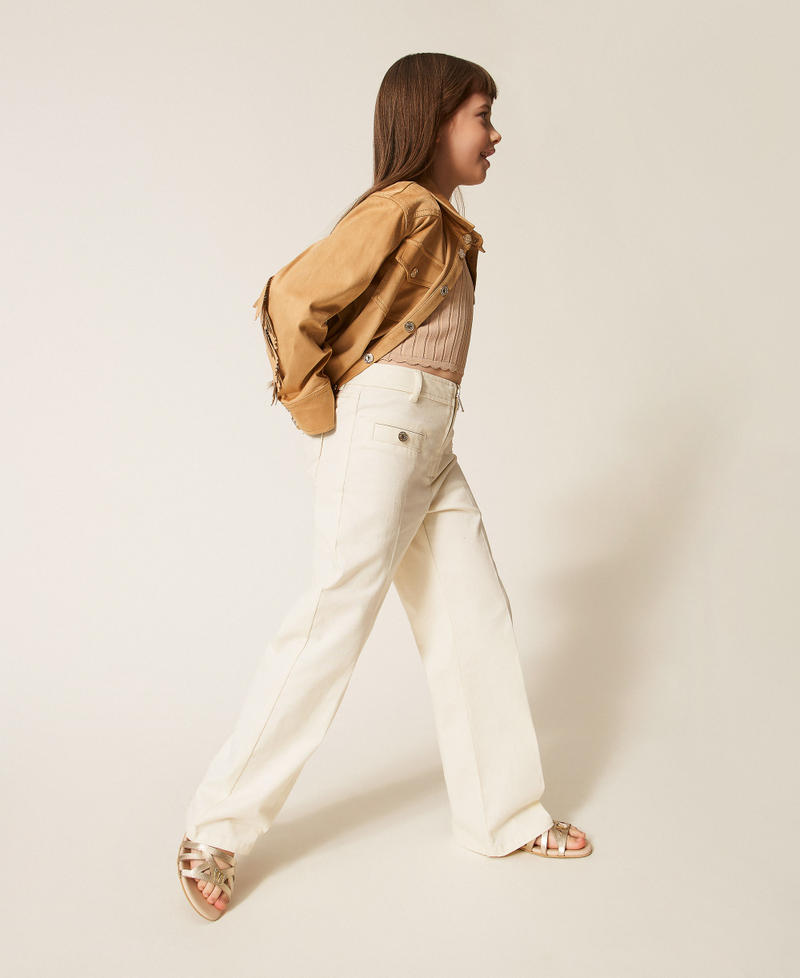 Pantaloni in bull stretch Off White Bambina 261GJ2107_00526_02