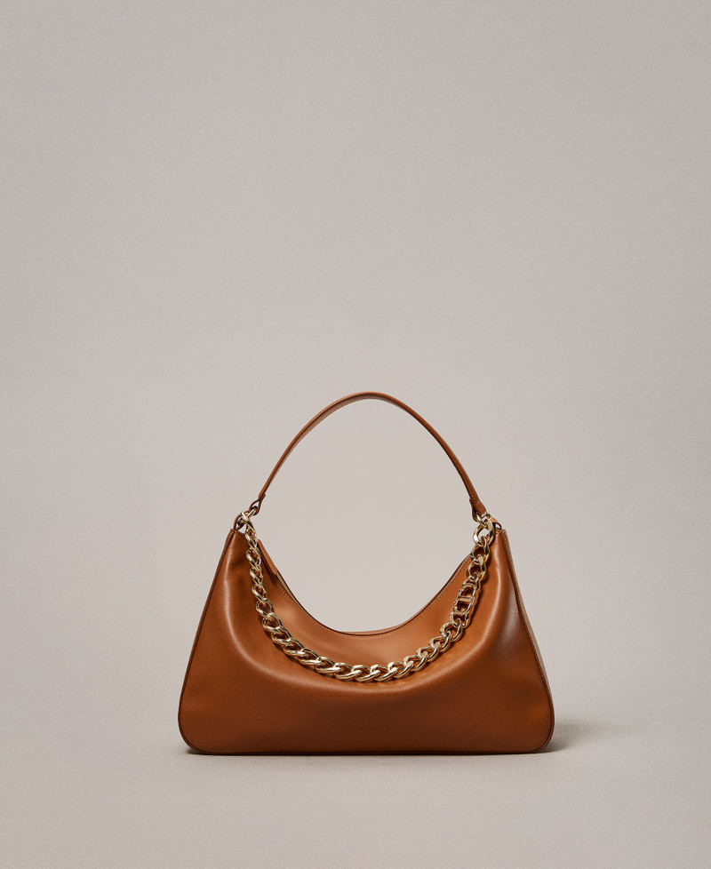 'Liliane' medium leather bag Leather Brown Woman 999TB7010_00057_PS
