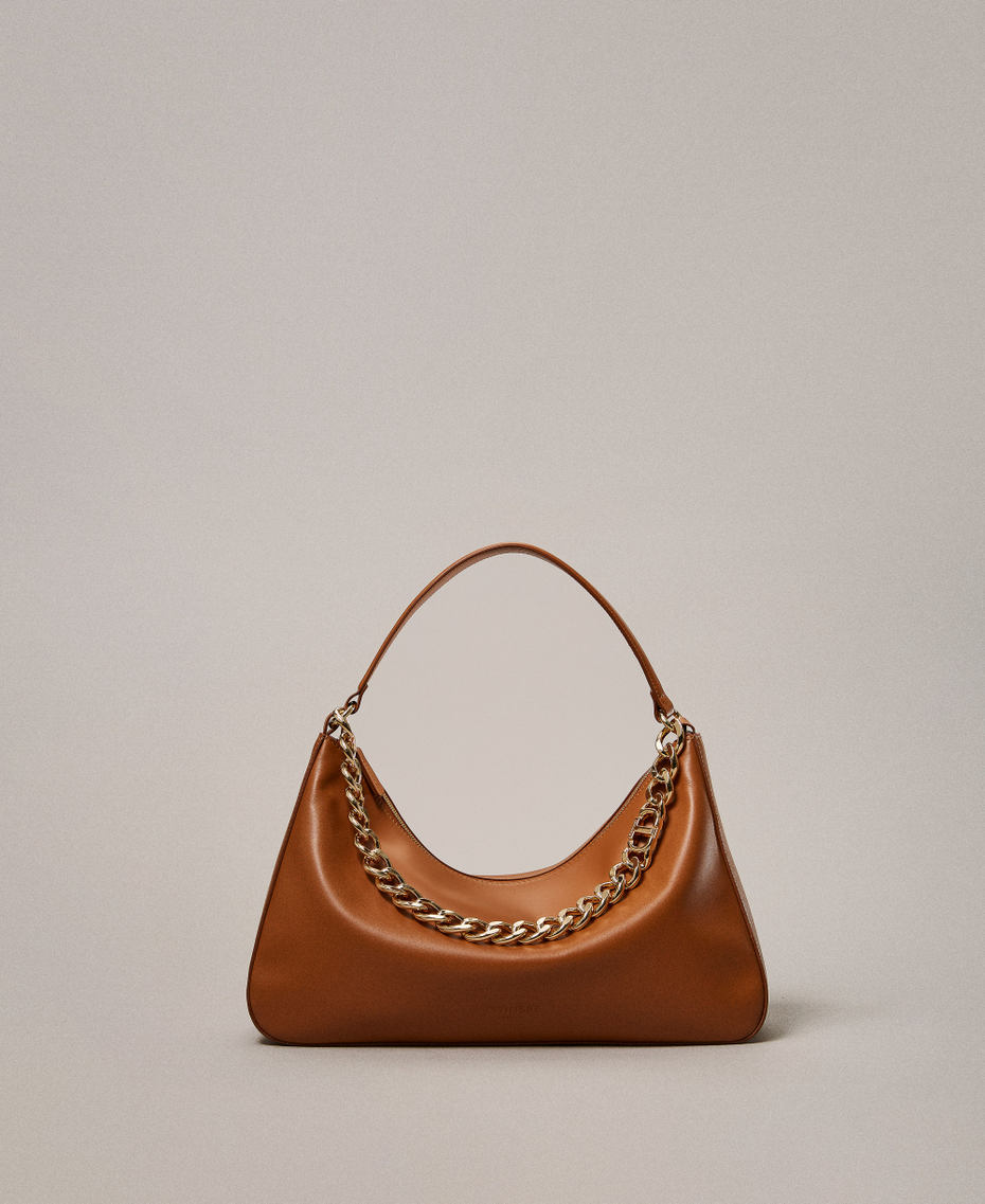 'Liliane' medium leather bag Leather Brown Woman 999TB7010_00057_PS