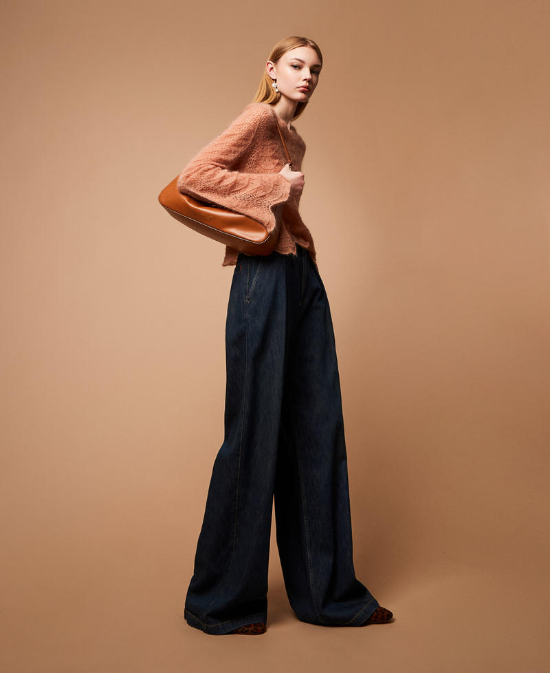 Wide jeans with pleats "Mid Denim" Blue Woman 252TP2560_01611_PC