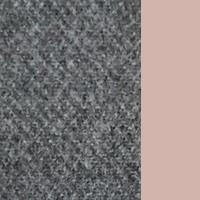 Pull col montant avec d&eacute;tails contrast&eacute;s Bicolore Gris Moyen Chin&eacute;/Rose Smoke Femme 13757_C