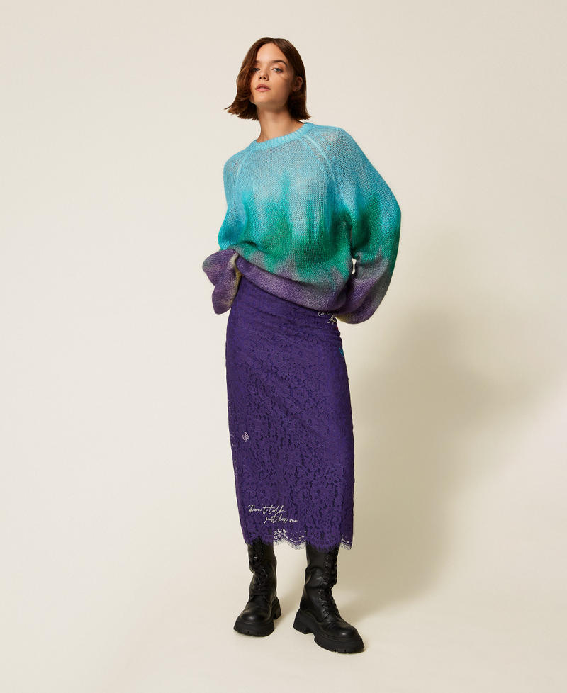 Pull MYFO avec imprimé dégradé Multicolore Mohair Femme 252AQ3050_13039_T0