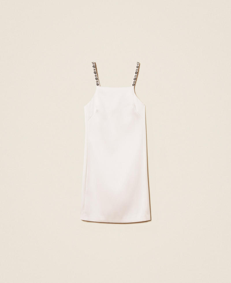 Vestido corto de duquesa con bordado Arena Rosa Mujer 261TP2411_00570_S0