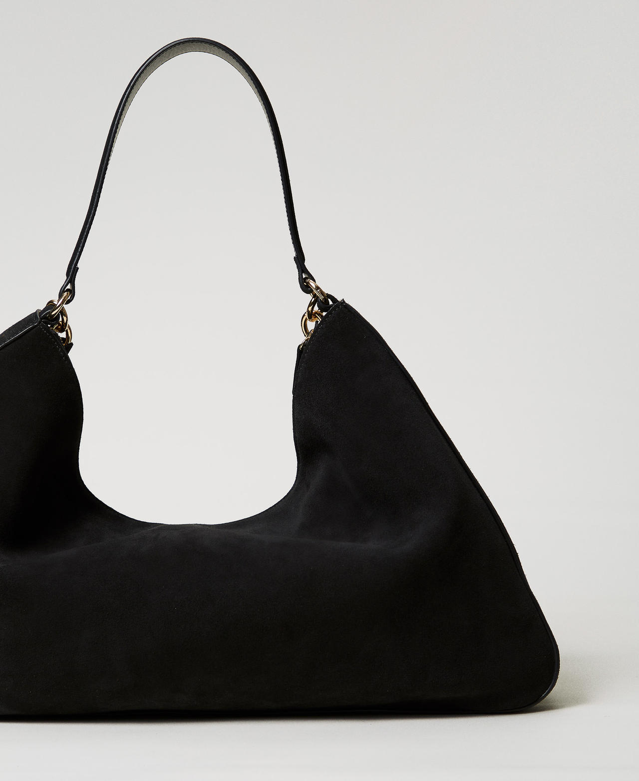 'Liliane' large suede bag Black Woman 252TS8ECC_00006_02
