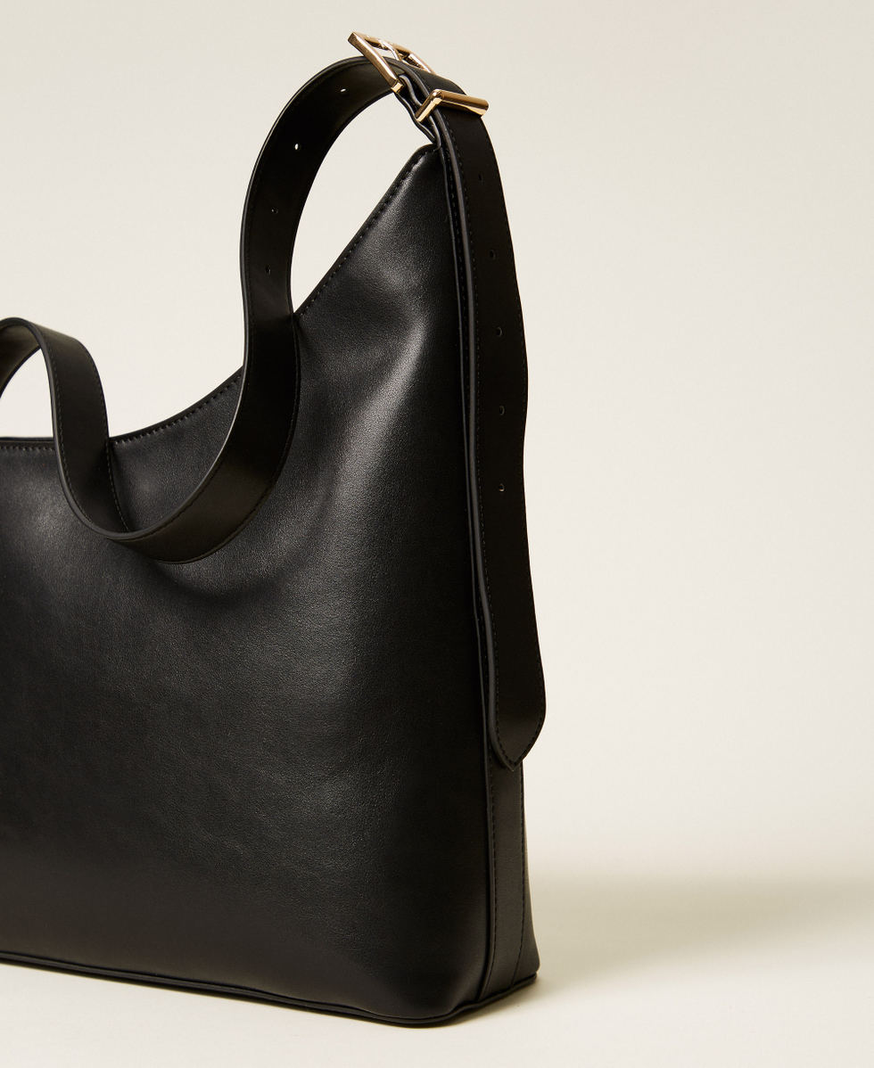 Sac &agrave; bandouli&egrave;re asym&eacute;trique Noir Femme 252TB7022_00006_03