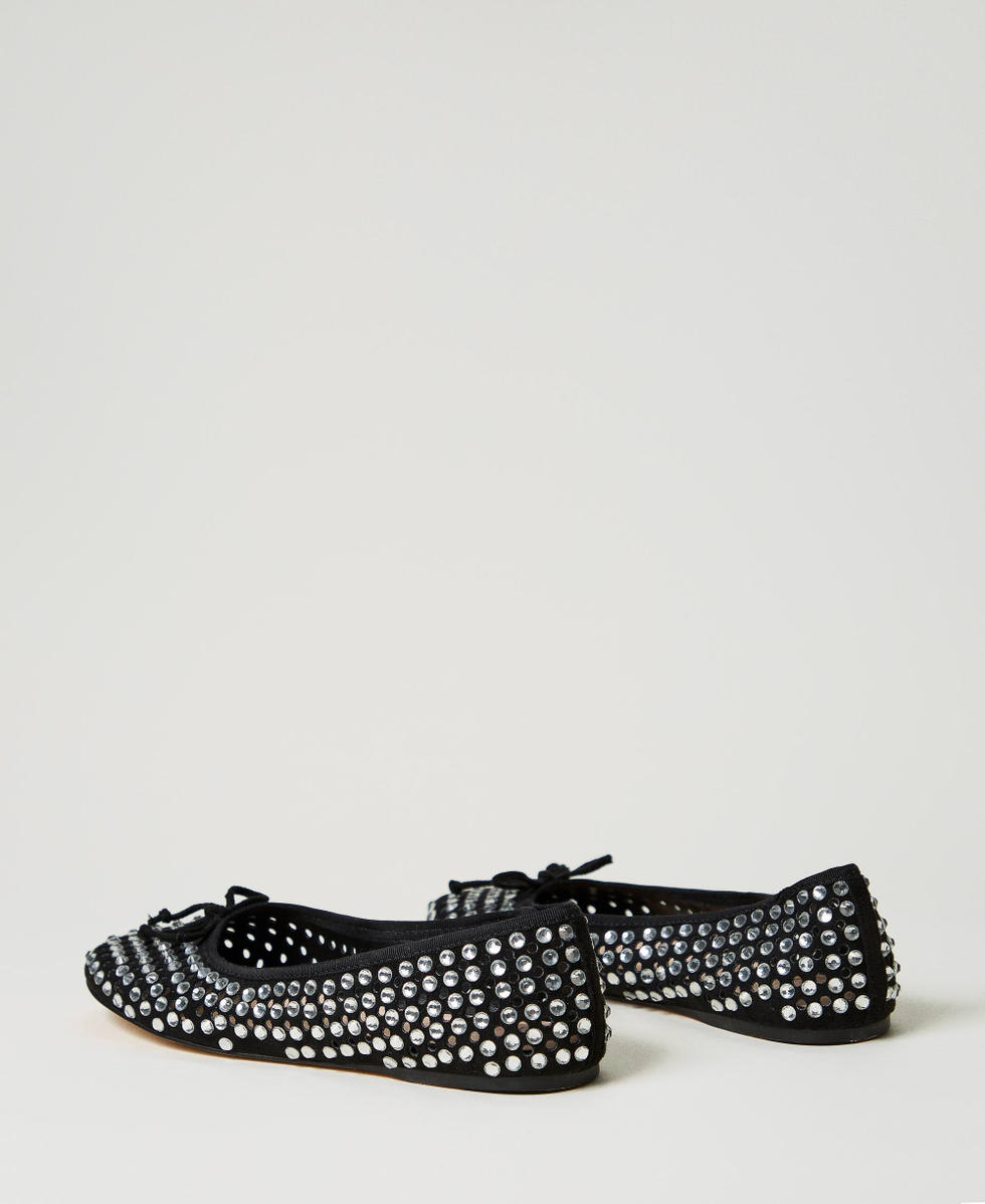 Ballerines avec strass all-over