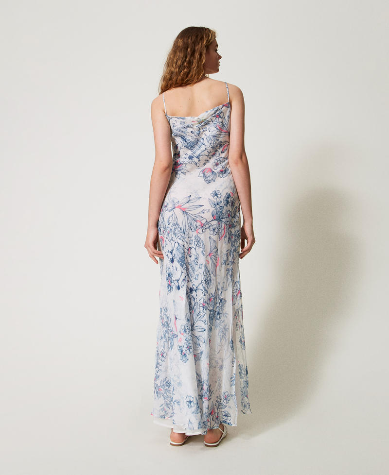 MYFO Maxikleid aus Organza Japanese Toile De Jouy Frau 251AQ2093_12431_03