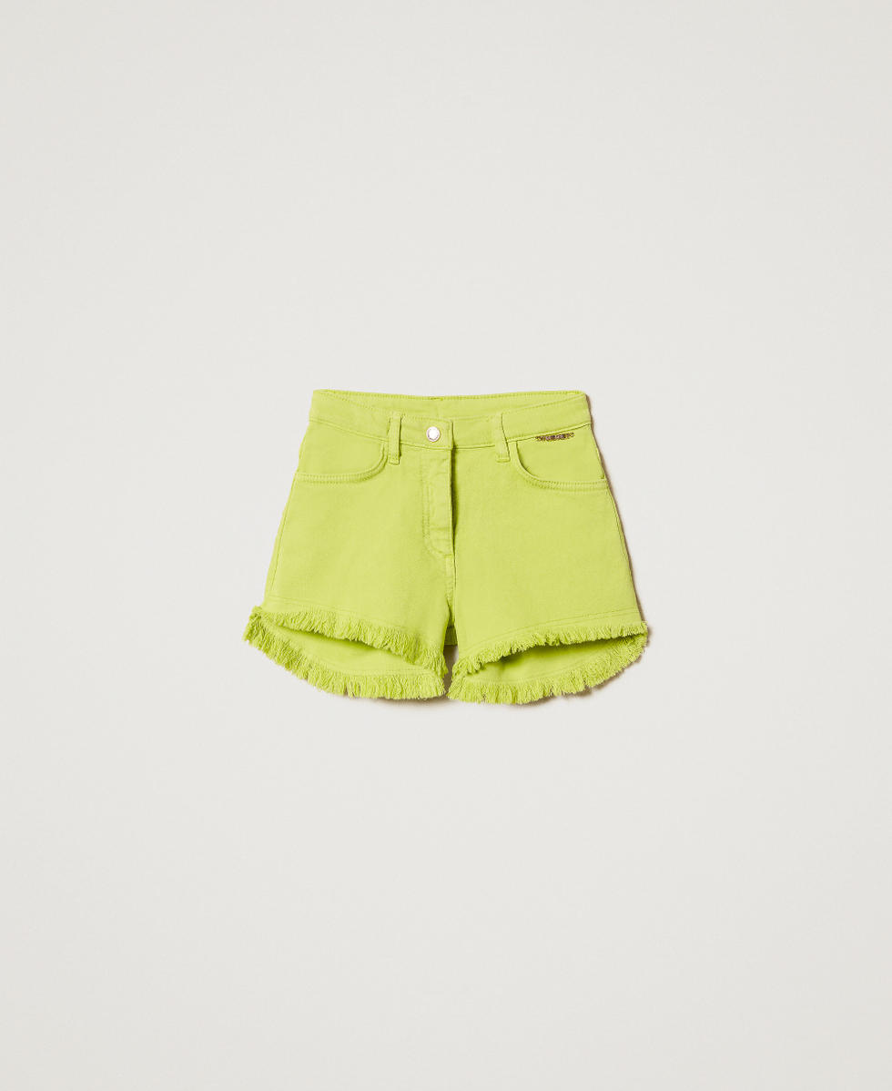 Short en bull effiloch&eacute; Yellow Plum Fille 251GJ2610_12124_S0