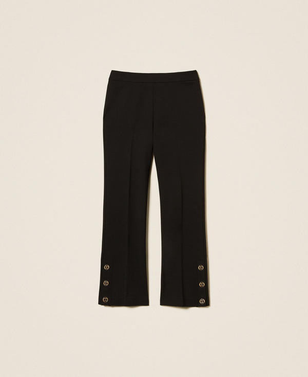 Укороченные брюки с пуговицами Oval T