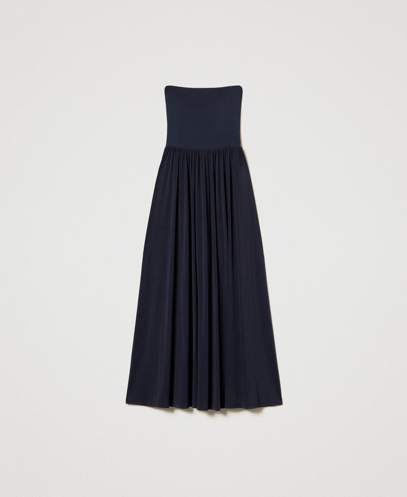 Skirt-dress with gathering Classic Blue Woman 251LM2MBB_11956_S0