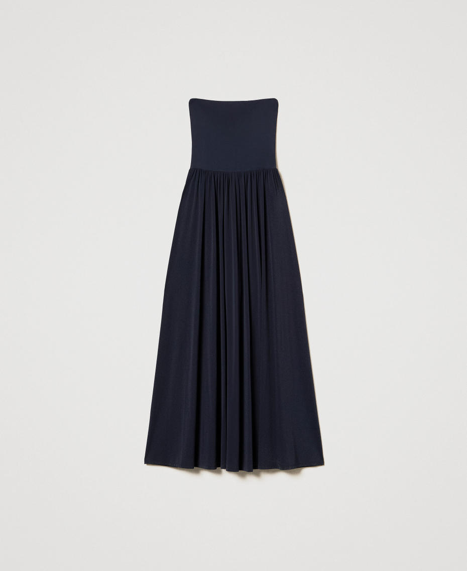 Skirt-dress with gathering Classic Blue Woman 251LM2MBB_11956_S0