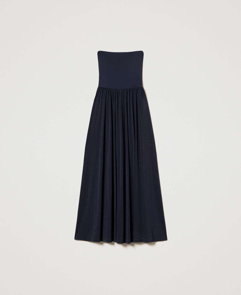 Abito-gonna con arricciatura Classic Blue Donna 251LM2MBB_11956_S0