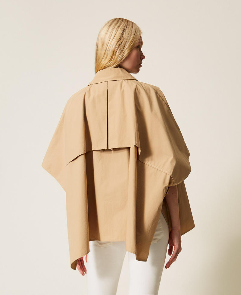 Poncho en gabardine Beige « Delicate Sand » Femme 261TA4290_13161_03
