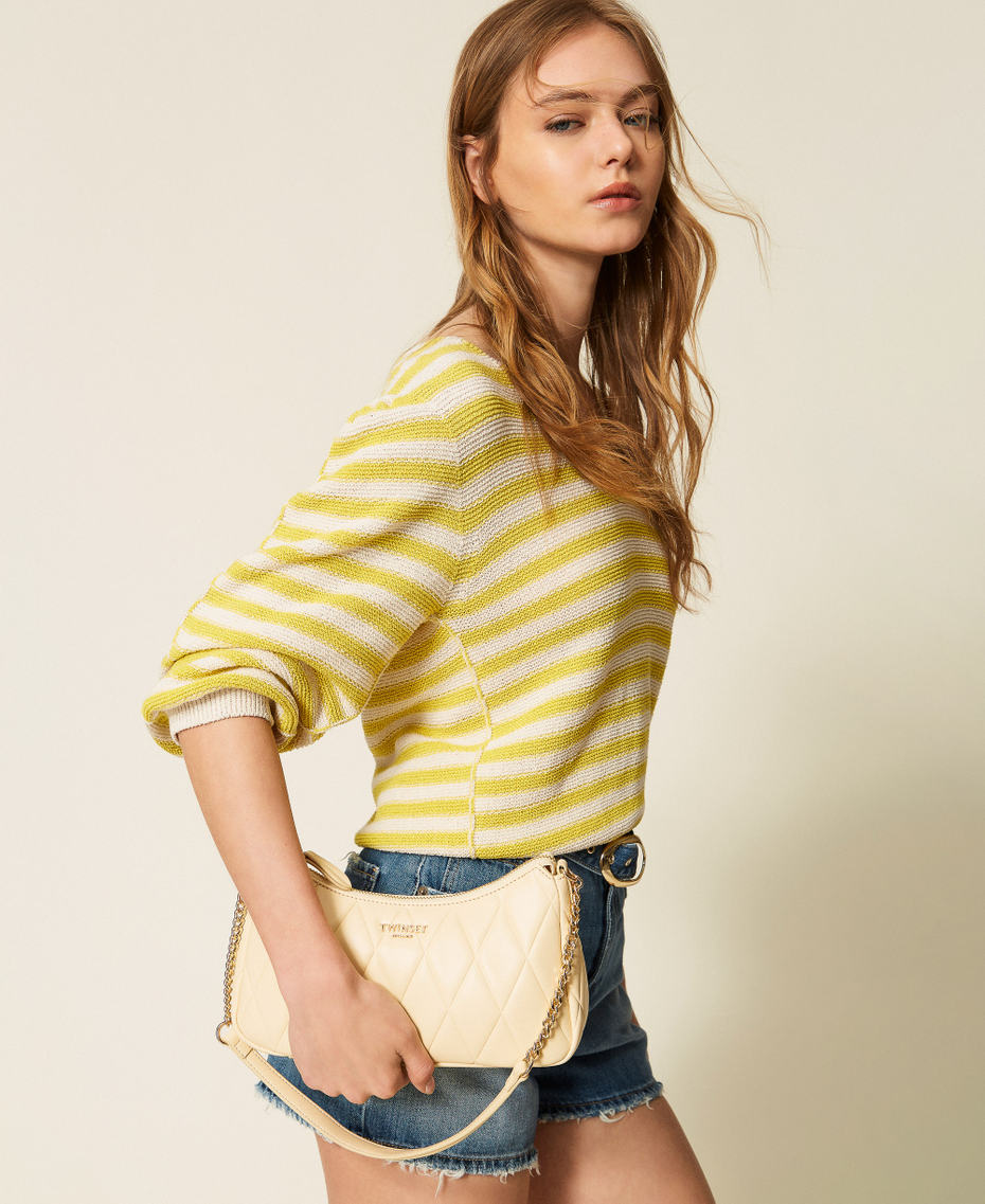 Quilted shoulder bag Pastel Yellow Woman 261TB7284_00323_T0
