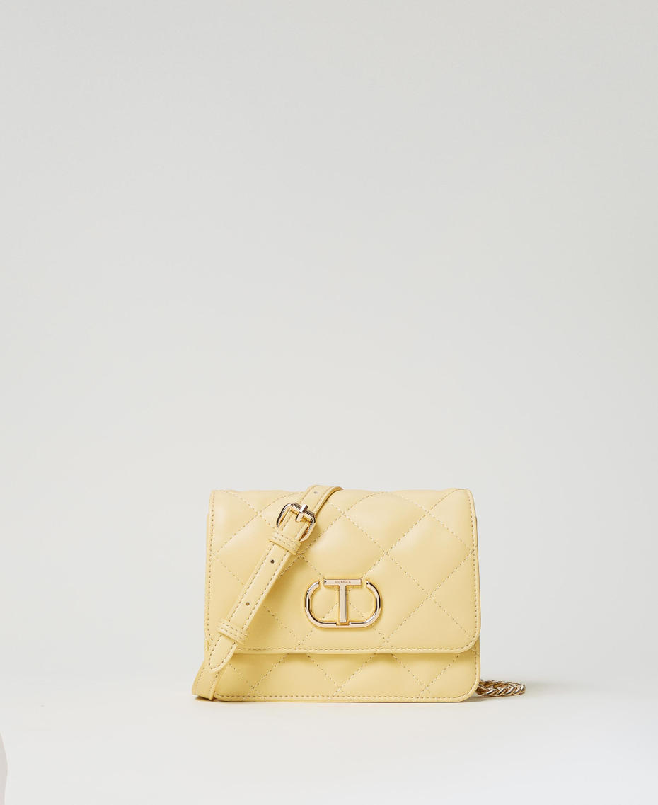Kleine gesteppte Umhängetasche „Audrey“ Pale Yellow Frau 251TB7373_12144_01