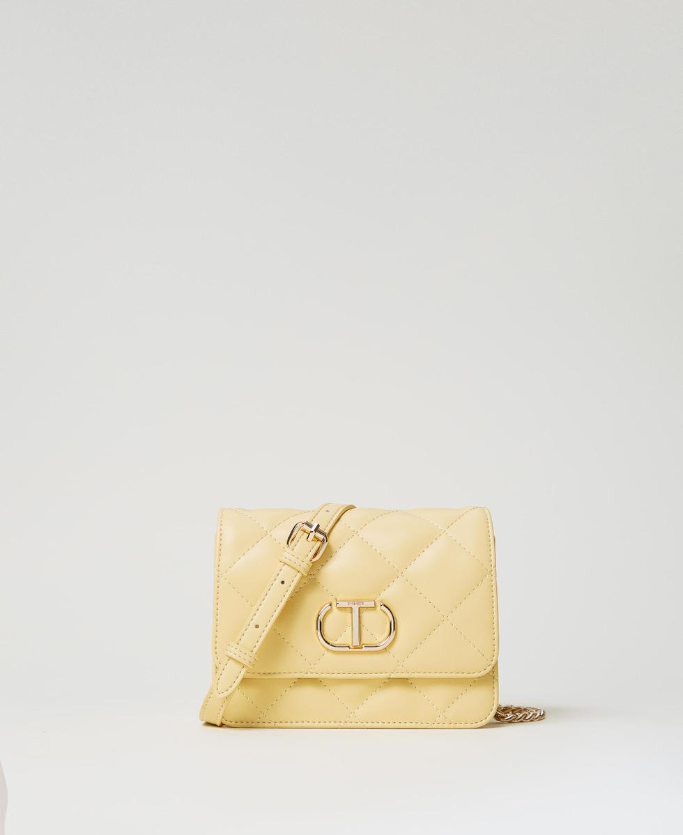 &lsquo;Audrey&rsquo; small quilted shoulder bag Pale Yellow Woman 251TB7373_12144_01