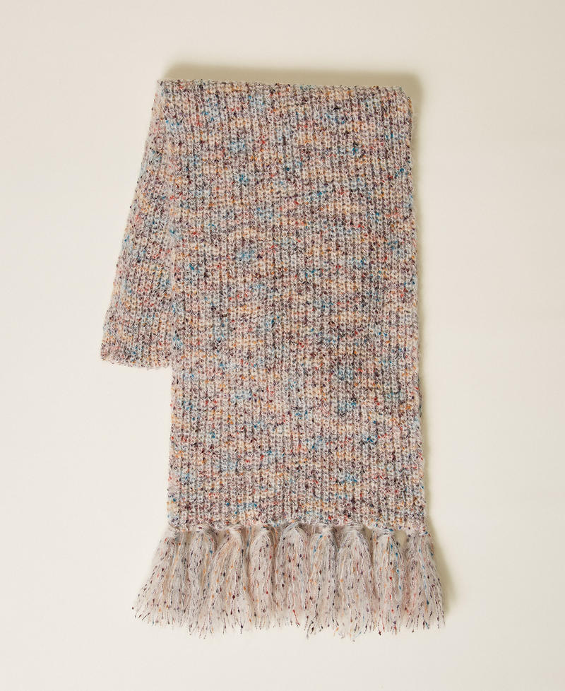 Multi-colour knit scarf Multicolour Tweed Woman 252AA4081_12702_01