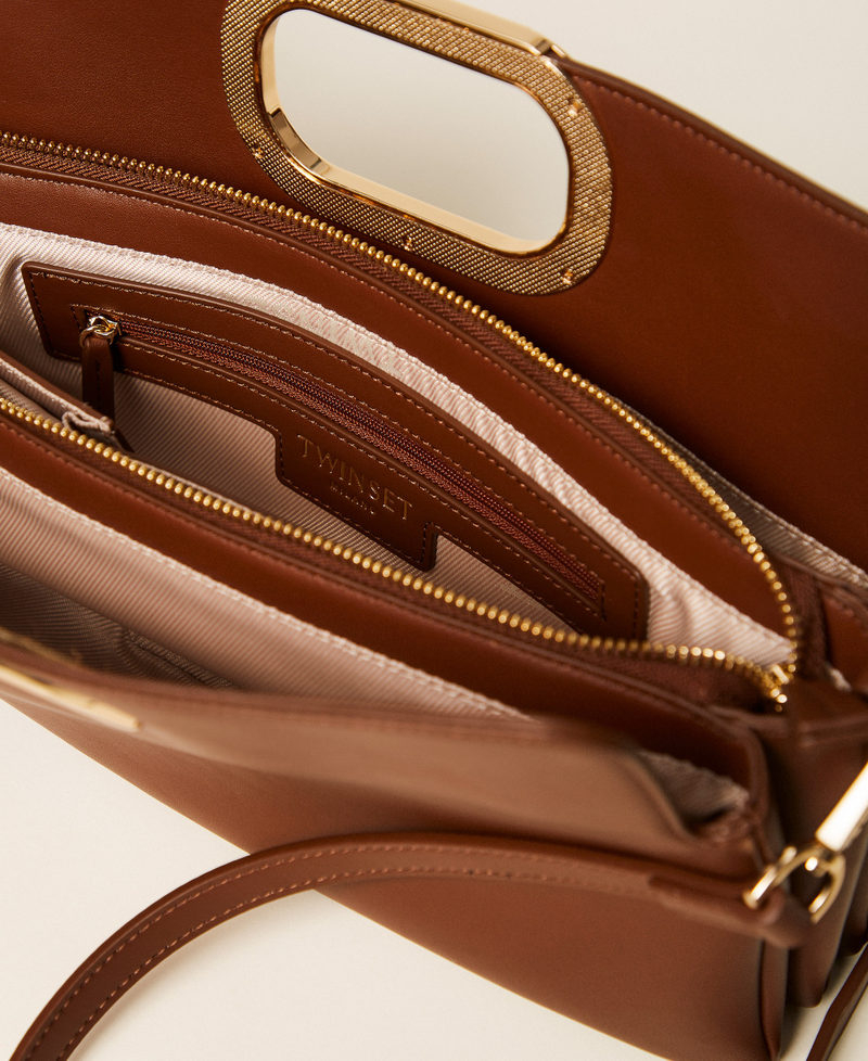 Clutch-Tasche Lila mit Logo-Henkel Darkness Brown Frau 262TB7130_13411_04