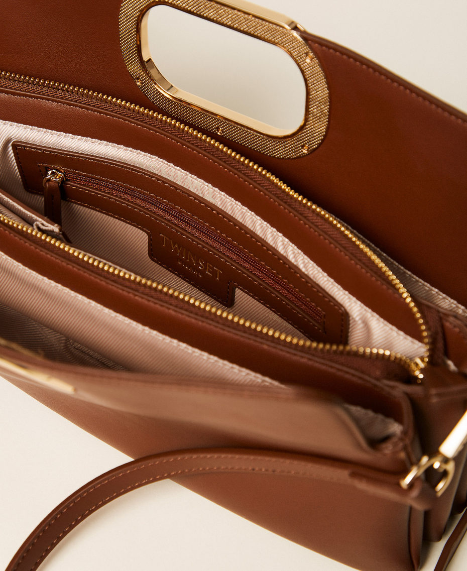 Clutch-Tasche Lila mit Logo-Henkel Darkness Brown Frau 262TB7130_13411_04