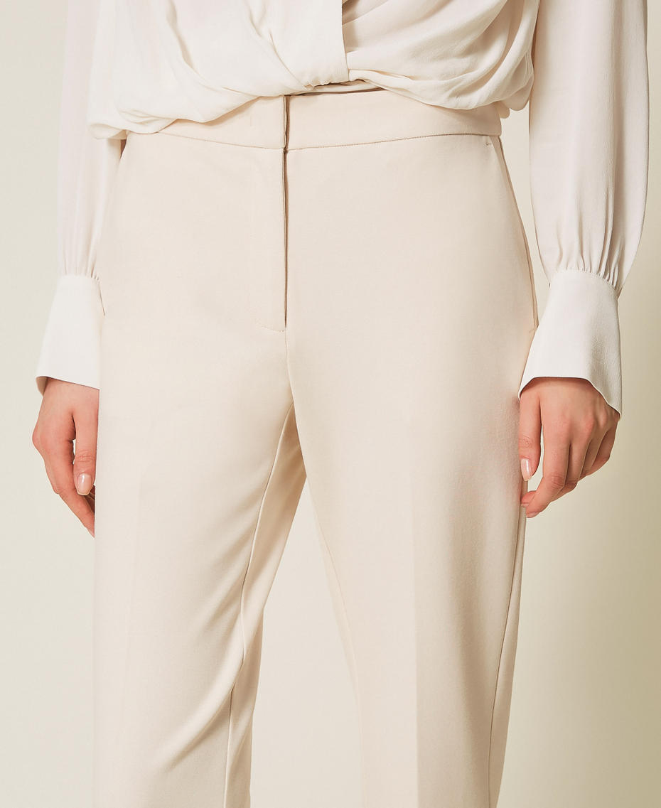 Cigarette trousers with ironed crease Old White Woman 252TP2605_11748_04
