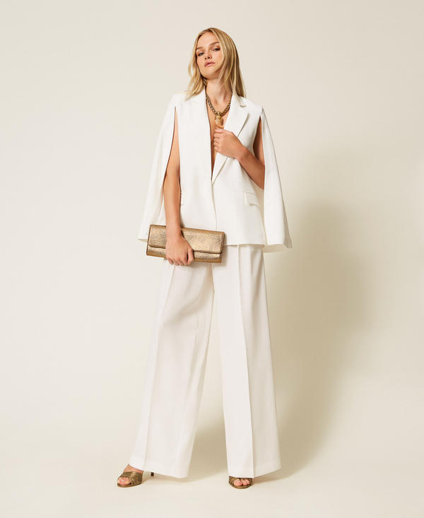 Laminated leather shoulder bag