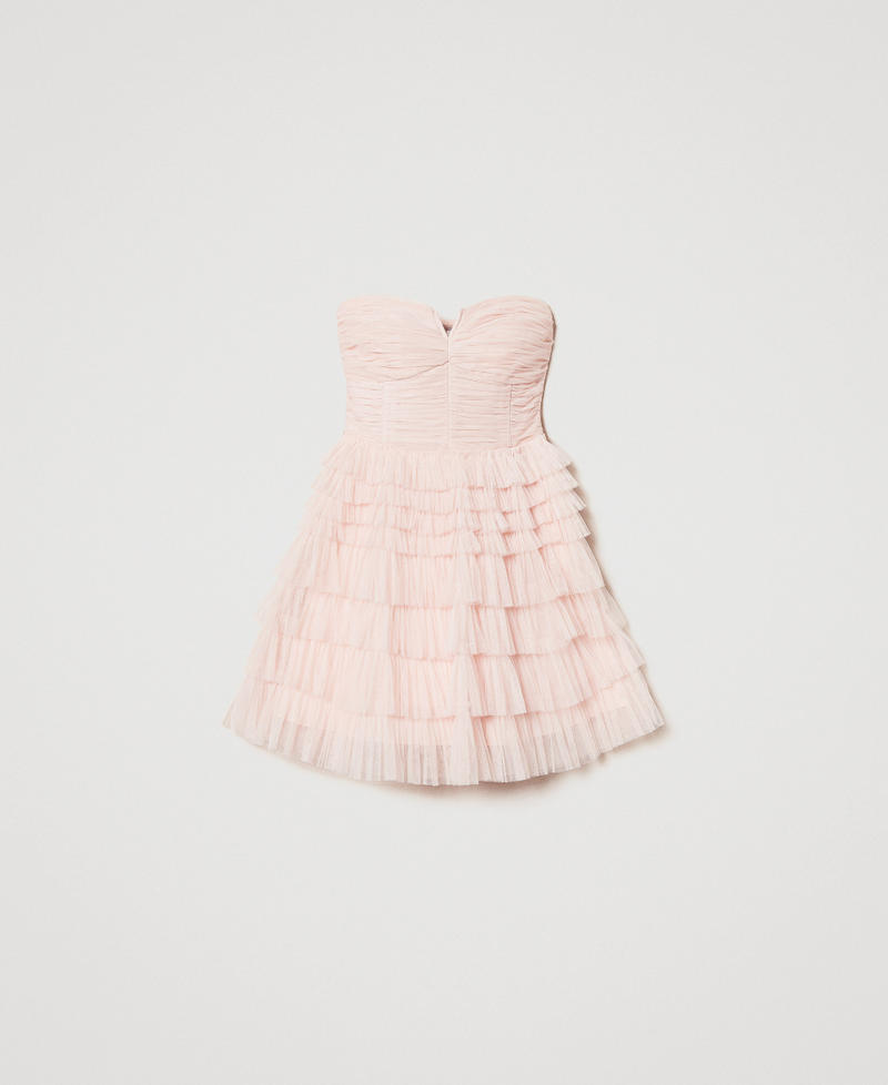 Robe courte bustier en tulle Fairy Rose Femme 251TQ2040_12294_S0