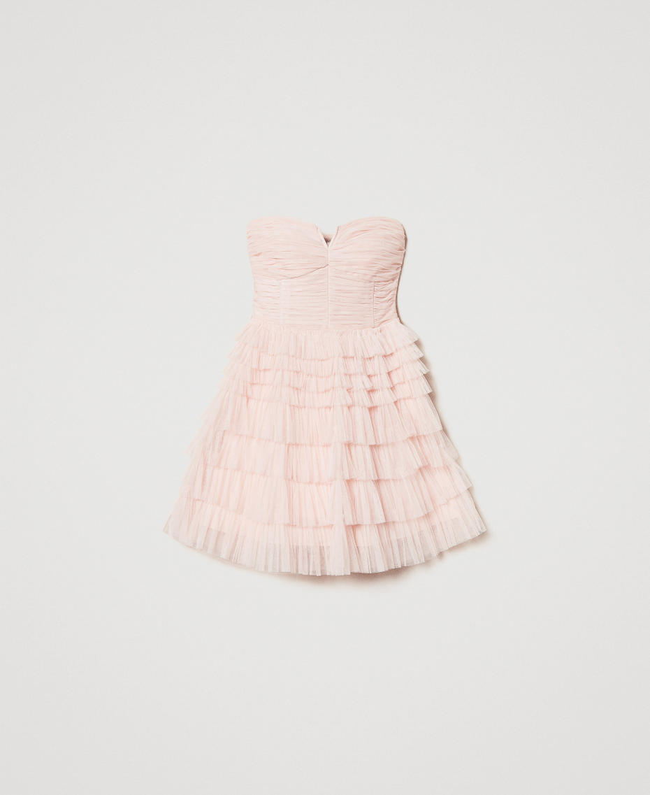 Robe courte bustier en tulle Fairy Rose Femme 251TQ2040_12294_S0