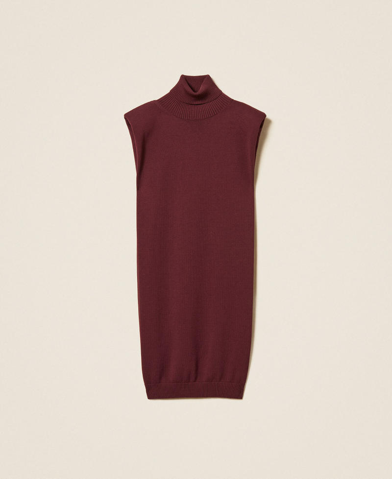 Abito corto smanicato in maglia Viola "Winetasting" Donna 262TF3020_05609_S0