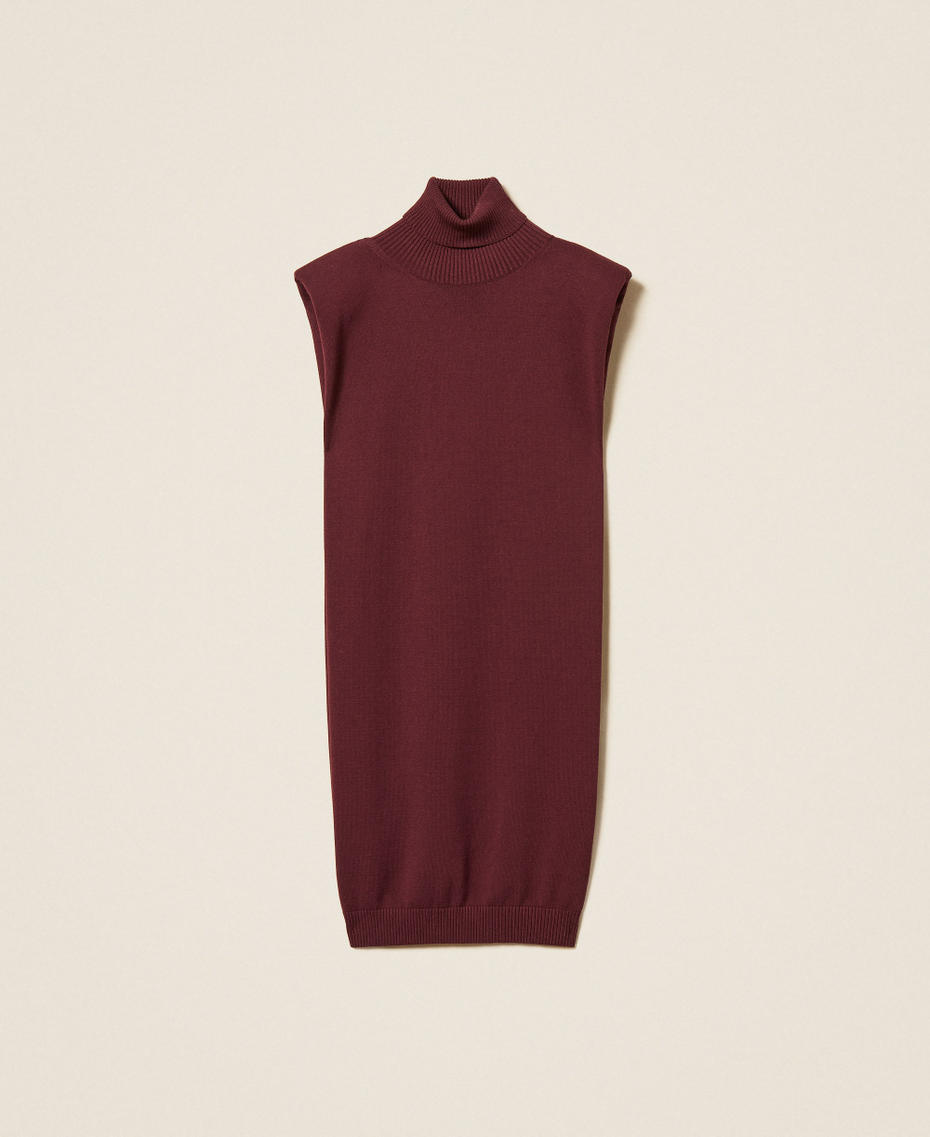 Abito corto smanicato in maglia Viola "Winetasting" Donna 262TF3020_05609_S0