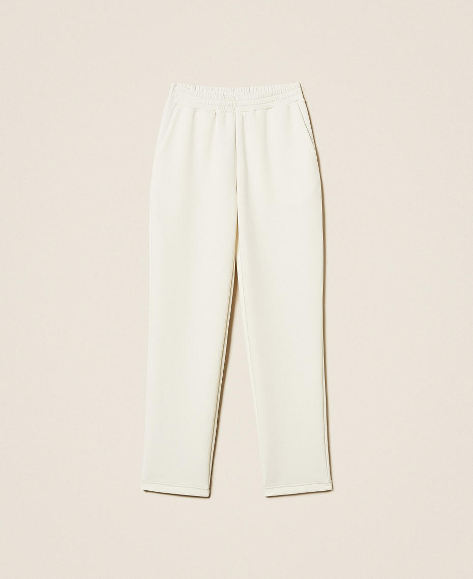 Scuba fabric cigarette trousers Off White Woman 252LL2GEE_00526_S0