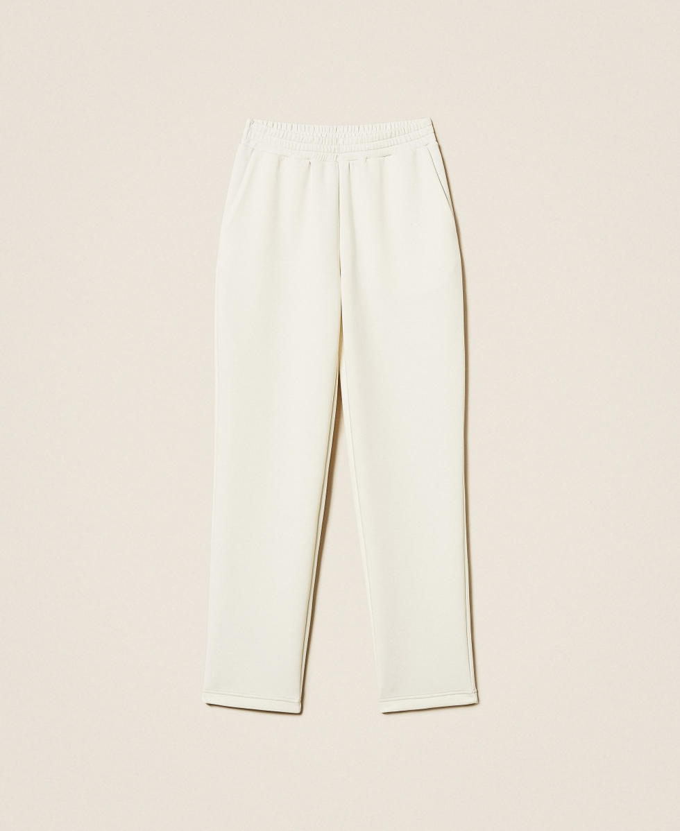 Scuba fabric cigarette trousers