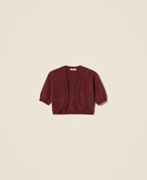 Brushed wool blend shrug