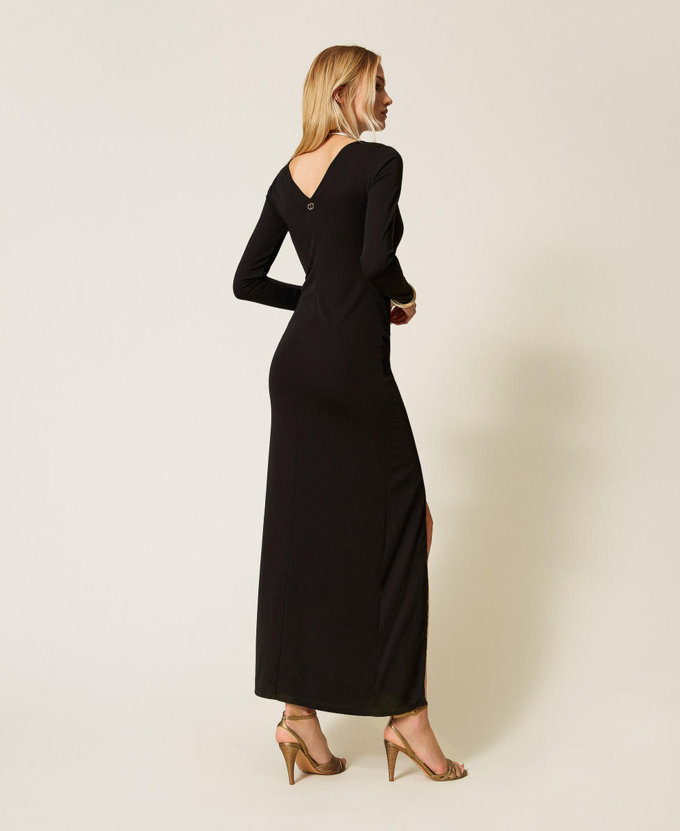 Long dress with gathering