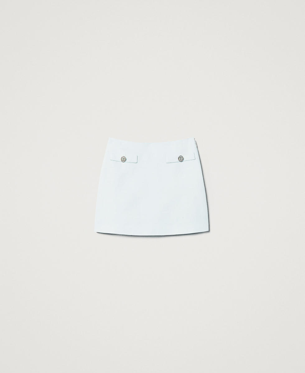 Linen-blend miniskirt