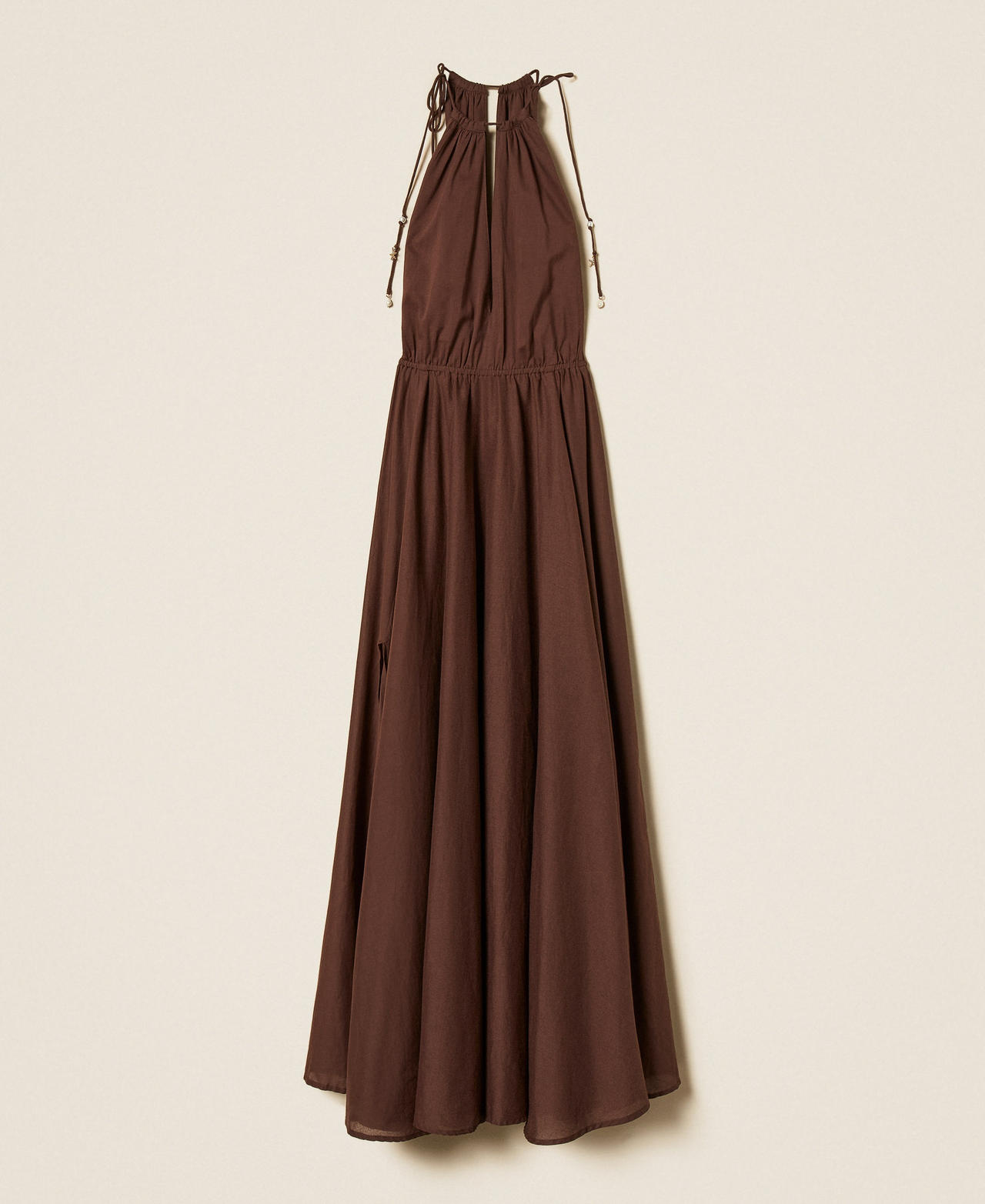 brown figured muslin dress TWINSET Milano