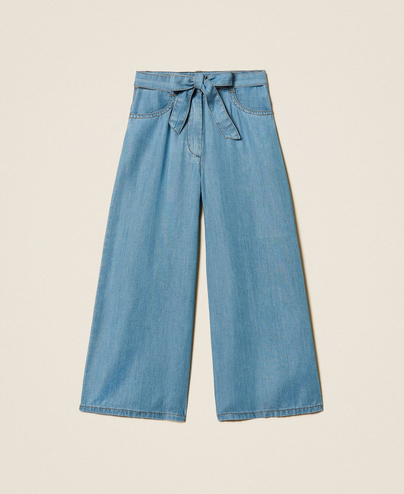 Weite Babyjeans mit G&uuml;rtel Chambray Mid Blue M&auml;dchen 261GB2051_13235_S0