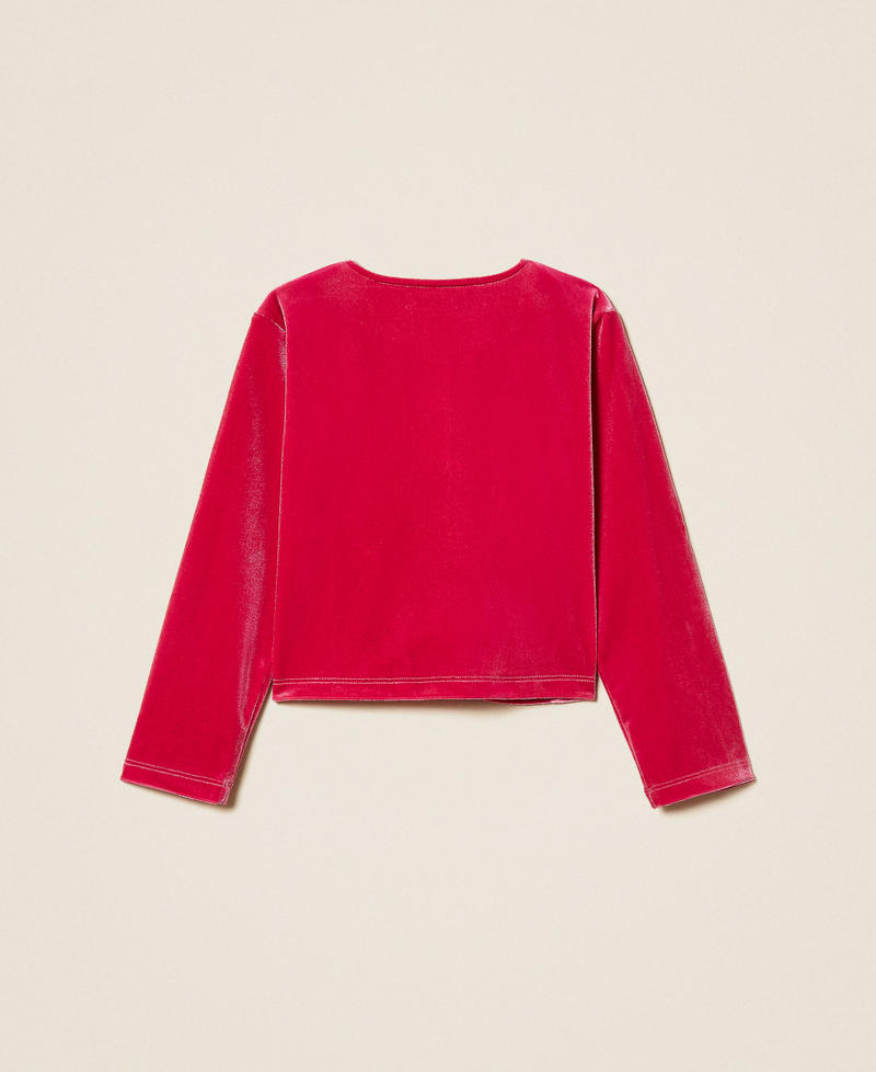 Boléro pour fille en velours avec Oval T Rose Candy Rose Fille 252GB2203_00338_S1