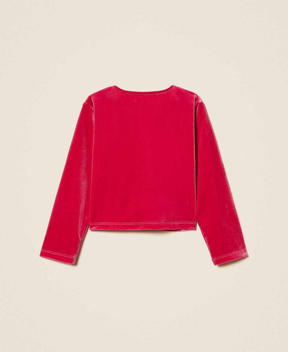 Boléro pour fille en velours avec Oval T Rose Candy Rose Fille 252GB2203_00338_S1