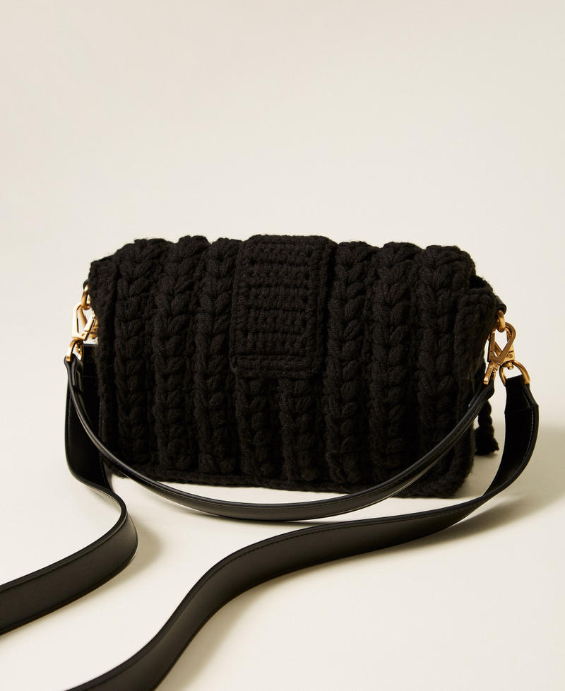 Bolso bandolera tricot «Amie» Negro Mujer 252TD8190_00006_03
