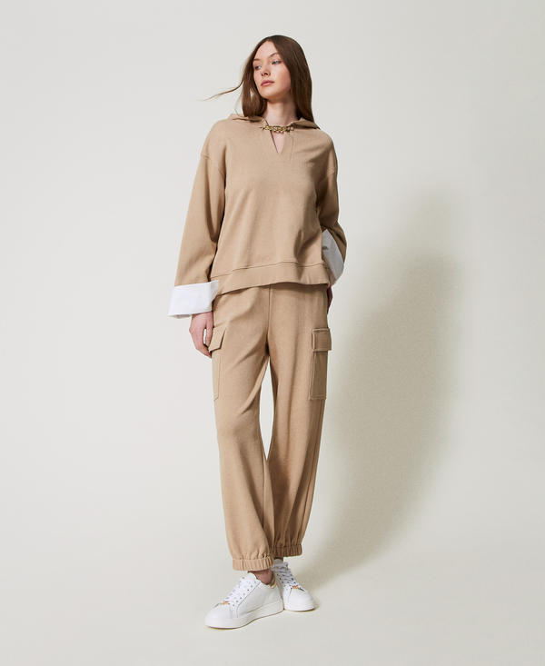 Cargo trousers with Oval T chain