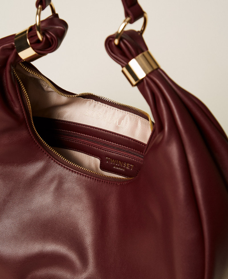 'Eclipse' hobo bag with rings “Wine tasting” Purple Woman 252TB7091_05609_04