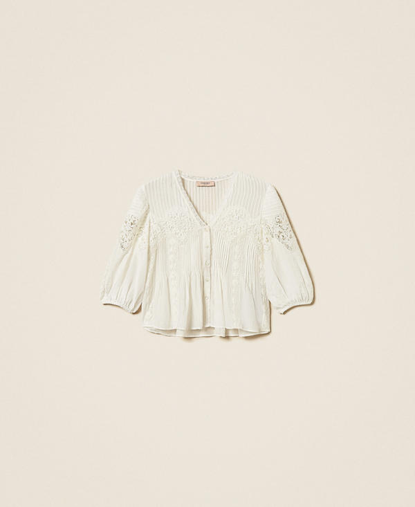 Silk blend muslin shirt
