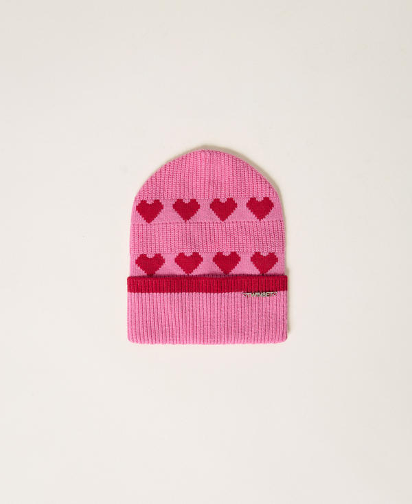 Babym&uuml;tze aus Jacquard-Strick mit Herzen