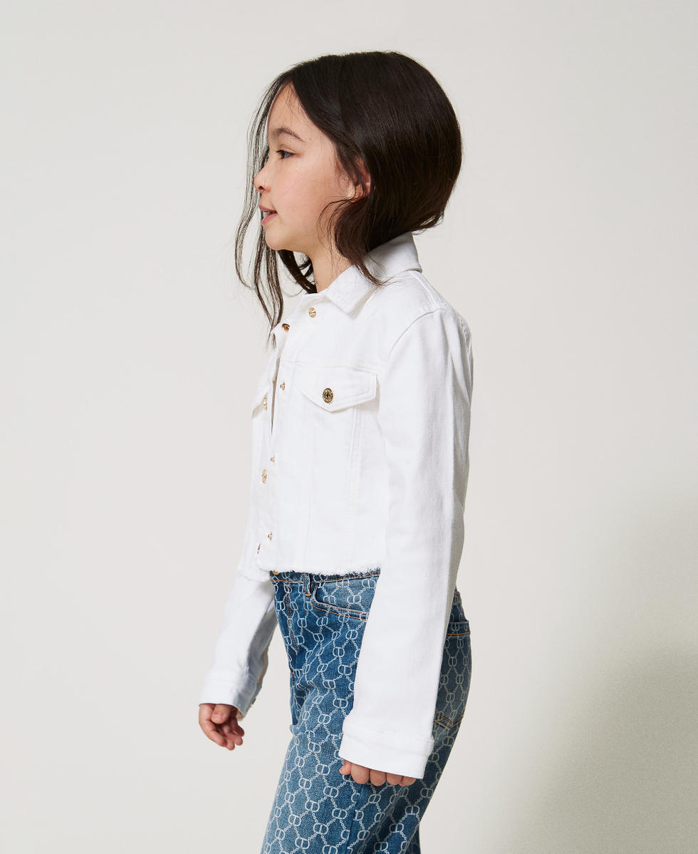Jacke aus Bull-Denim mit Fransen