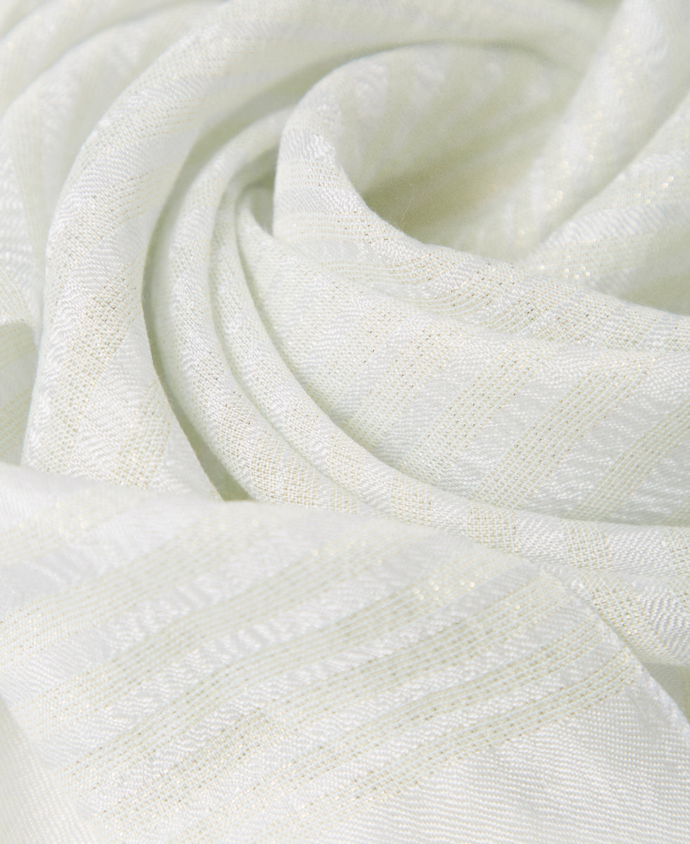 &Eacute;charpe jacquard avec lurex ray&eacute; Water Green Femme 251TO5490_12371_02